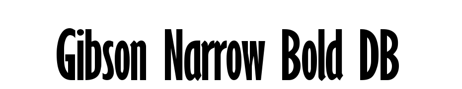 Gibson Narrow Bold DB Font Download Free